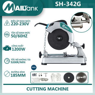 Máy cắt đa năng MAILTANK SH342G máy cắt ty trượt cắt sắt cắt nhôm cắt gỗ lưỡi cắt 185mm tặng 1 đĩa cắt sắt 1 đĩa cắt gỗ