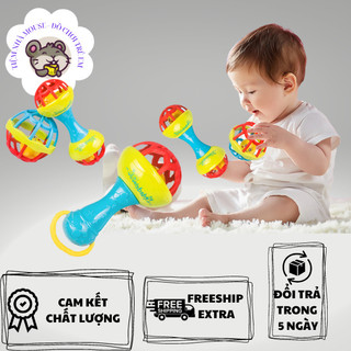 {Cực kì bền} Đồ Chơi Lục Lạc Nhựa Mềm Dẻo An Toàn Cho Bé phát triển đa giác quan