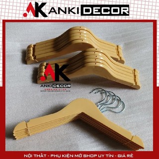 Móc treo quần áo trẻ em, móc nhựa giả gỗ trẻ em, mắc áo trẻ em, móc áo trẻ em giả gỗ, móc nhựa vàng