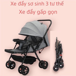 Xe Đẩy sơ sinh gấp gọn chó bé. Xe đẩy 3 Tư thế gấp gọn du lich