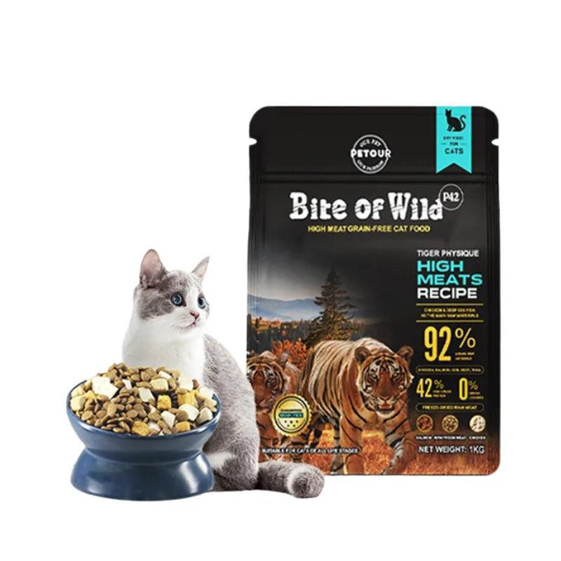 Hạt Cho Mèo Bite Of Wild Túi Nguyên 1kg Topping 3 Loại Thịt Sấy