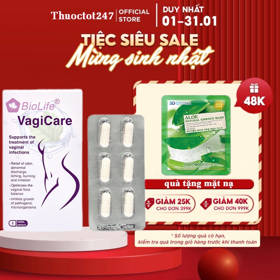 Bác Sĩ Cung Bộ Đôi Tăng Cường Lợi Khuẩn Vùng Kín Biolife VagiCare, - Men Vi Sinh Phụ Khoa, Chăm Sóc Vùng Kín