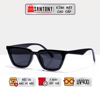 Kính mát mắt mèo Jennie SANTONY mắt nhựa chống uv400 dáng nhỏ xinh dành cho nữ