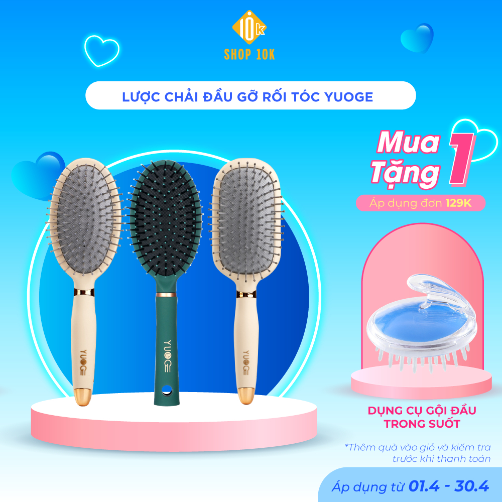 Lược chải đầu, gỡ rối tóc dài, làm mượt tóc, massage da đầu giảm stress - SP005290