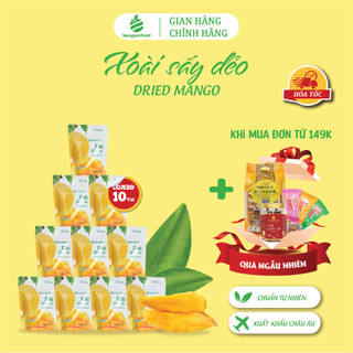  Combo 10 túi xoài sấy dẻo Nonglamfood 75g | Ăn vặt tốt cho sức khỏe