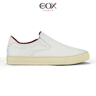 Giày Lười Da Unisex DINCOX C38 Đơn Giản Thanh Lịch Slip on White