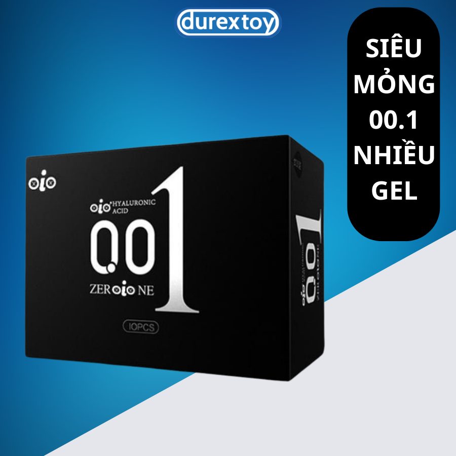Bao cao su siêu mỏng 001mm OLO nhiều gel bôi trơn kéo dài thời gian bcs chống xuất tinh sớm  - Durextoy