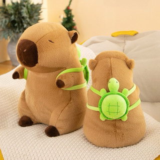 Gấu bông cabypara đeo balo rùa IGUN BEDDING gấu bông chuột lang nước cute