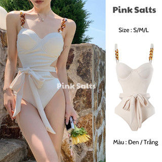 Bikini liền thân Bodysuit, đồ bơi đi biển một mảnh sexy mẫu mới nhất 2024 B034 Pinkslat