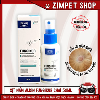 Thuốc trị nấm ghẻ ALKIN Fungikul 50ml cho thú cưng (chính hãng công ty có tem) - Thuốc xịt nấm Fungikul cho chó mèo