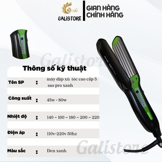 máy dập xù ( bấm xù ) tóc cao cấp 5 sao pro xanh