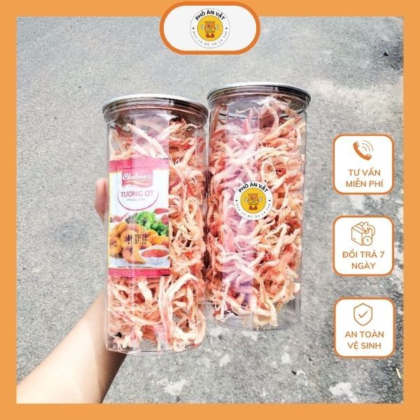 Mực hấp nước dừa xé sợi 200g Phố Ăn Vặt đồ ăn vặt ngon, giá rẻ