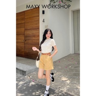 Áo thun nữ cổ tròn form ôm Short Tee Mùa Hè Maxy Workshop