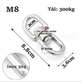 Ma ní xoay inox 304
