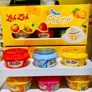 Thạch phô mai sữa chua zai zai đức hạnh hộp 6 hũ siêu hót siêu ngon, siêu hot