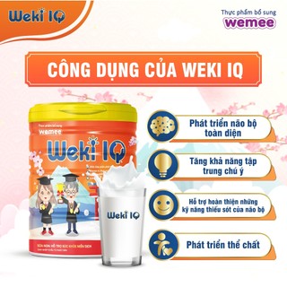 WEKI IQ Sữa Non Phát Triển Trí Não (650g) Cho Bé Từ 3 Tuổi, Khắc Phục Vấn Đề Mất Tập Trung, Tăng Động, Giảm Chú Ý Ở Trẻ