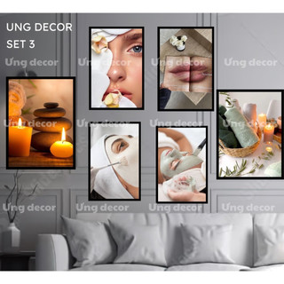 (Sỉ - lẻ) Bộ 6 tranh decal dán tường decor trang trí tiệm nail, spa đa dạng concept chính hãng Ưng decor