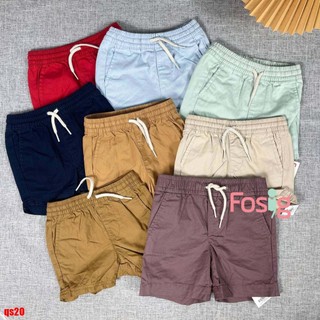 Quần short kaki, kaki dù lưng thun dây rút bé trai qs20