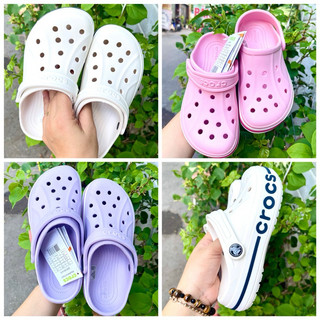 Dép crocs baya, crocs viền trẻ em, màu ngọt lịm - tặng kèm 10 sticker jb