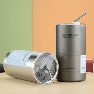 Ly Giữ Nhiệt Americano Inox 304 Cao Cấp Không Gỉ - Cốc Giữ Nhiệt Tặng Ống Hút Siêu Tiện Lợi Hàng Đẹp Loại 1