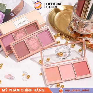 Phấn má, phấn má hồng, bảng má hồng 3 màu tone cam hồng đào siêu xinh - pipl