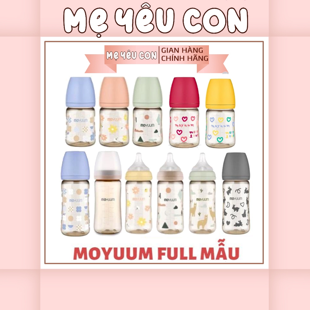 FULL HỌA TIẾT Bình sữa Moyuum 170ml 270ml Hàn quốc Chính Hãng