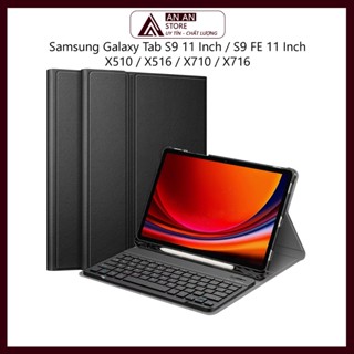 Bao Da Kèm Bàn Phím Cho Samsung Galaxy Tab S9 11 Inch / S9 FE 11 Inch X510 / X516 / X710 / X716 Bluetooth Máy Tính Bảng