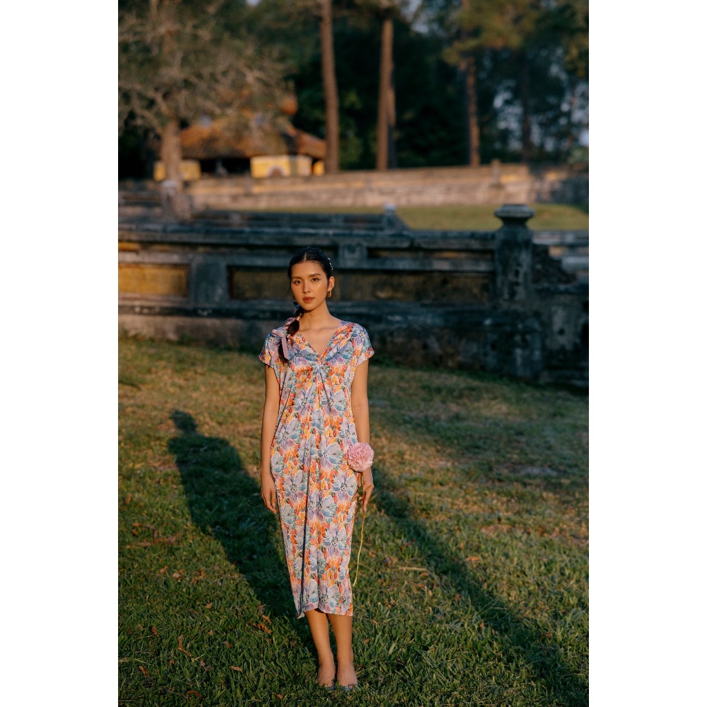 [BLEUDESAIGON] Đầm lụa Pháp freesize - GIANG CHI DRESS