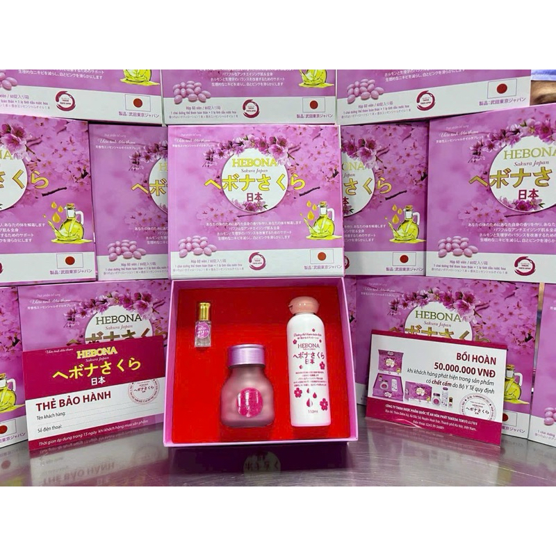 Viên Uống Toả Hương Thơm Từ Cơ Thể Hebona ( 60 viên + Tinh Dầu Thơm)