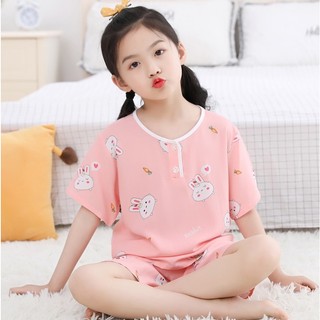 bộ đồ cộc tay bé gái vải lanh lụa loại 1 vải tole 27 đến 48kg M2220