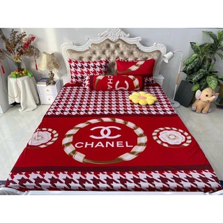 Bộ Ga Thun Hàn Quốc Chanel cũ ( 4 món ko mền)