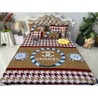 Bộ Ga Thun Hàn Quốc Chanel cũ ( 4 món ko mền)