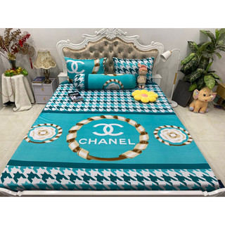 Bộ Ga Thun Hàn Quốc Chanel cũ ( 4 món ko mền)