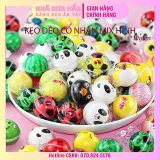 Combo 5 viên kẹo dẻo CÓ NHÂN viên nhỏ trái cây hình con mắt/dưa hấu/trái banh/dâu tây/squidgame Hongkong viên nhỏ 10gam