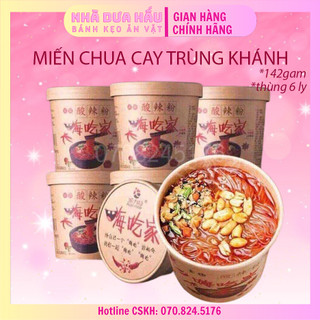 Sỉ- thùng 6 ly miến chua cay Trùng Khánh  loại chuẩn xịn ly 142g