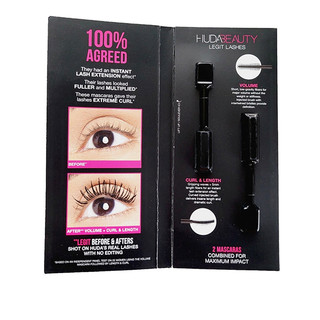 Sample mascara huda legit lashes - dài, dày & cong mi