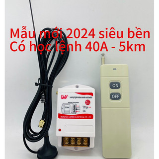 Công tắc điều khiển từ xa LW 40A 5000m 220V ☛Freeship☜ Điều khiển từ xa công suất lớn có học lệnh