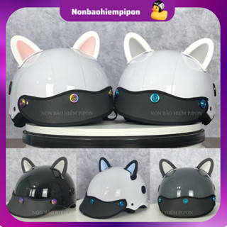 Nón bảo hiểm gắn ốc titan gr5 tặng kèm tai mèo sơn phủ nano chống trầy chống ố vàng , nón bảo hiểm ốc titan chính hãng
