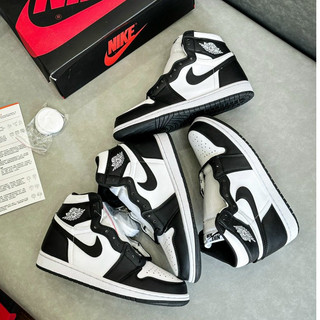 Giày jordan panda , giày jordan cao cổ đen trắng nam nữ chuân auth size 36 - 44
