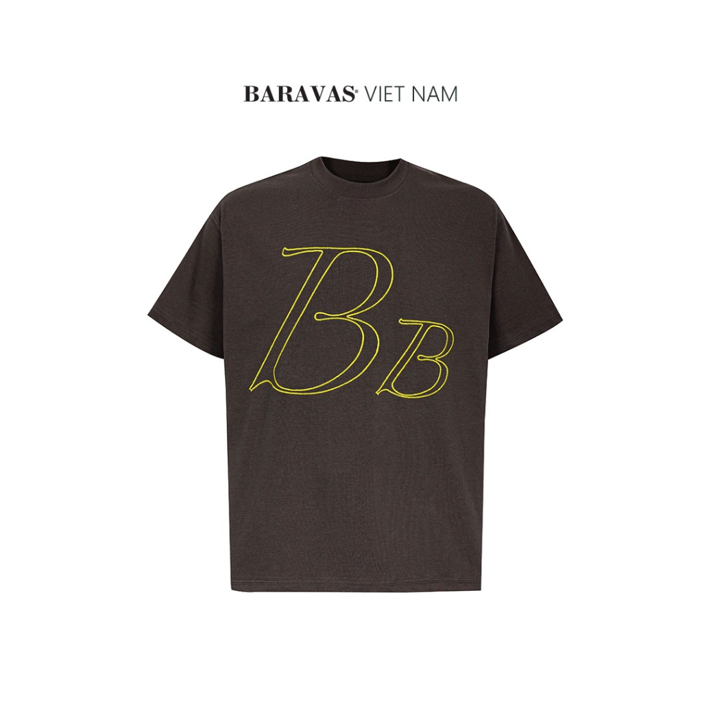 Áo Thun Baravas Brown Form Regular / Signature BB - Version Premium