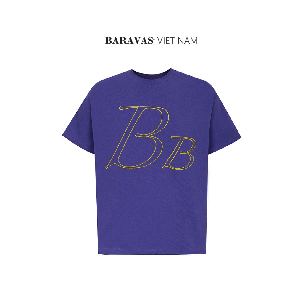 Áo Thun Baravas Violet Form Regular / Signature BB - Version Premium