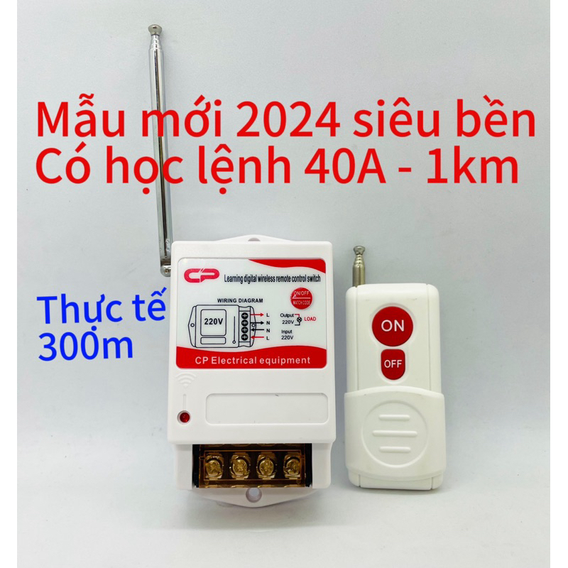 Công tắc điều khiển từ xa LW 40A 1000m-5000m 220V [ Freeship ] Điều khiển từ xa công suất lớn có học lệnh