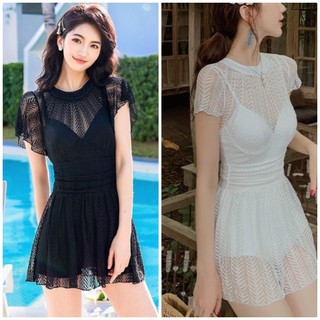 Bikini ren sexy nữ Hàng Quảng Châu phối ren 1 mảnh kín đáo