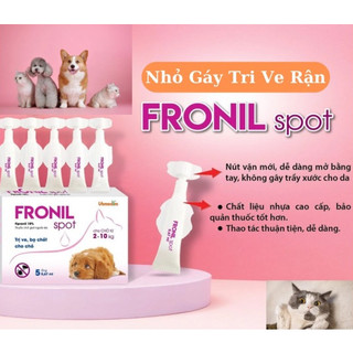 Combo 10 hộp nhỏ gáy fronil spot trị ve, rận bọ chét cho chó mèo