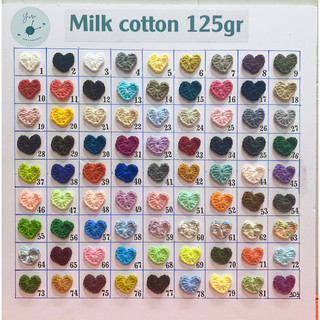 Bảng màu len milk cotton 125, baby yarn, nhung gấu, yaoh