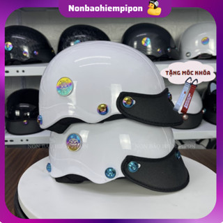 Nón bảo hiểm gắn ốc titan salaya kèm mèo thần tài, mũ bảo hiểm gắn ốc titan lục bảo ngũ sắc chính hãng bảo hành 12 tháng