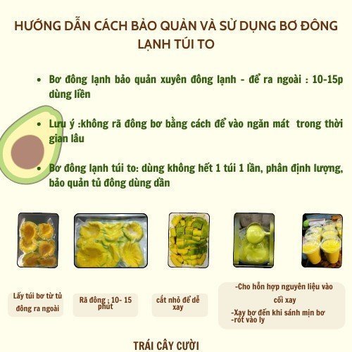 Bơ 034 đông lạnh- - 1kg
