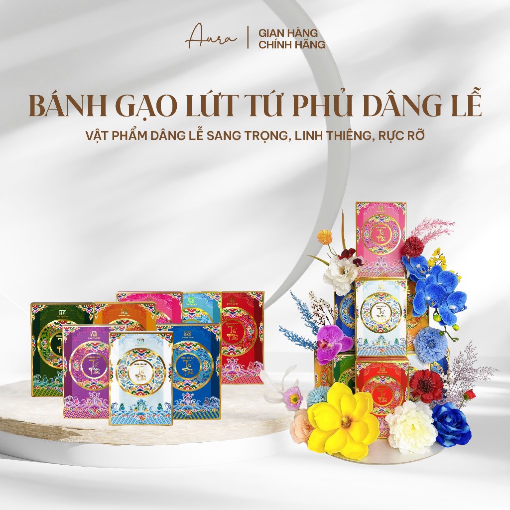 Bánh Gạo Lứt Tứ Phủ Dâng Lễ - Đạo Hiếu Vẹn Tròn (10 hộp)