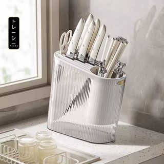 Hộp đựng đũa thìa và dao kéo FEEKA có lỗ thoát nước, ống đựng đũa muỗng và dao kéo nhà bếp