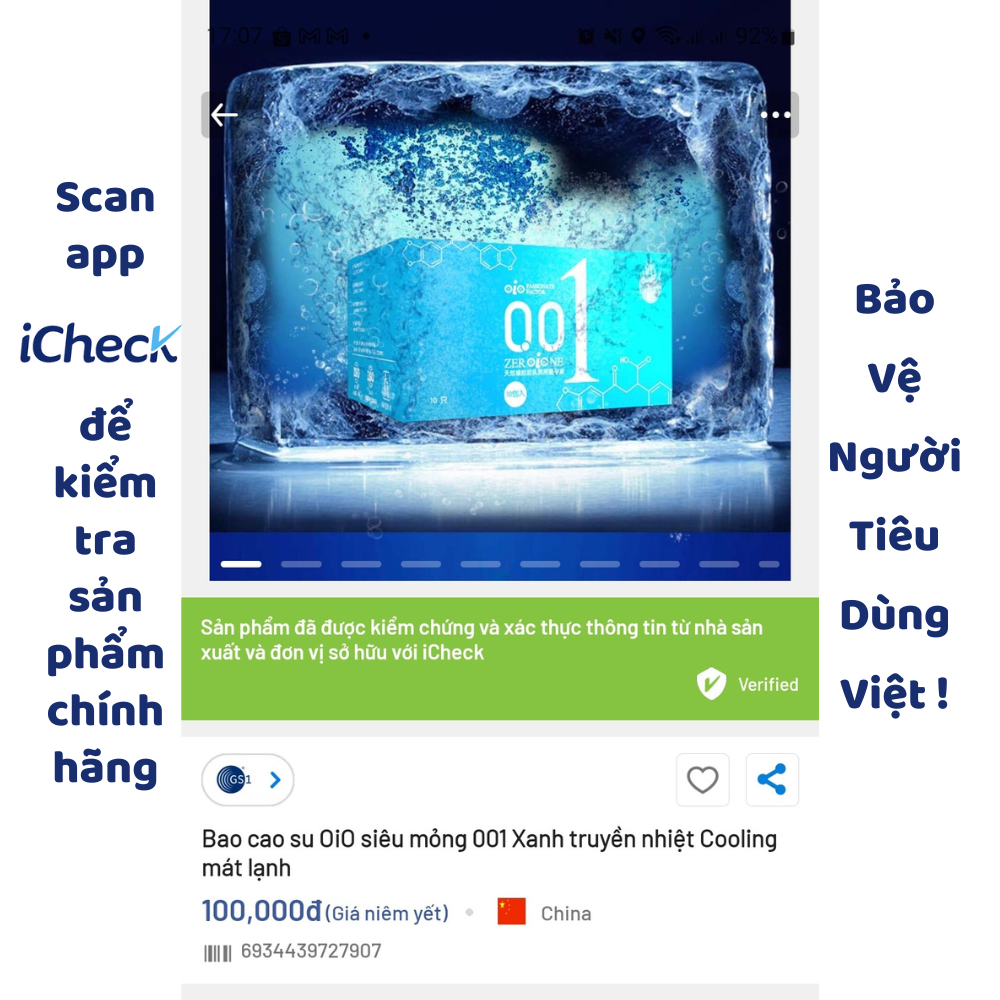 Bao cao su siêu mỏng 001 kéo dài thời gian chống xuất tinh sớm OIO, bcs kéo dài quan hệ, baocaosu có gai OlO 0.01 Hộp10c